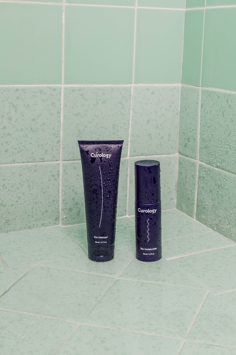 Skincare products on display